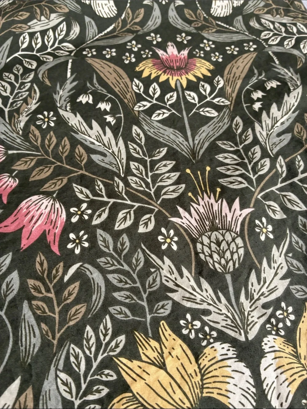 Ikea Karrdunort Floral Print Cotton Duvet Cover and Shams Queen